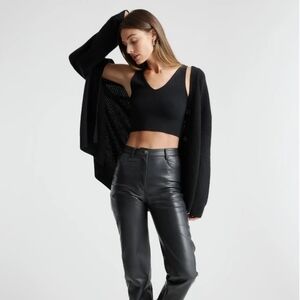 Quince Mongolian Spring Cashmere Cropped Top Black XS